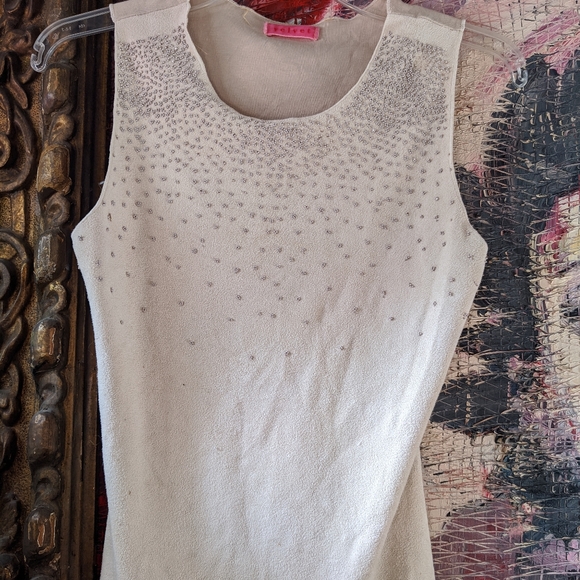Velvet Tops - Vintage beaded suede-like and knit top